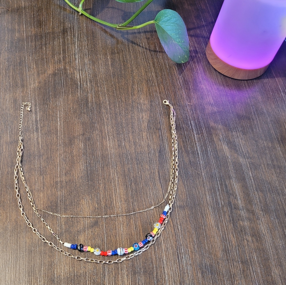 Colorful bead necklace
